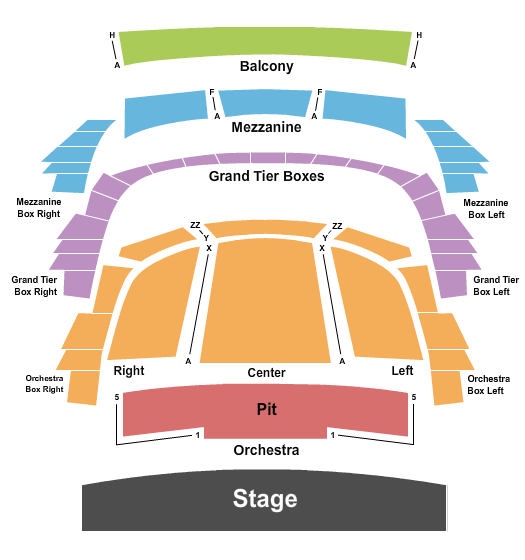 HEB Performance Hall At Tobin Center for the Performing Arts Dear Evan Hansen Seating Chart